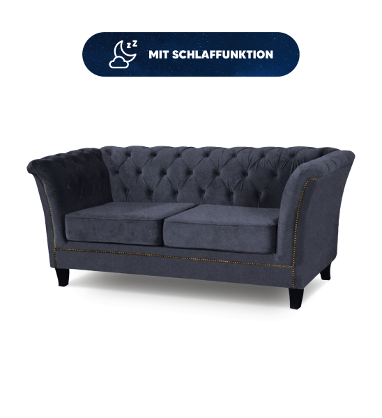 GALLUZZO 2-Sitzer-Sofa mit Schlaffunktion im Chesterfield-Stil - Auswahlmöglichkeiten
