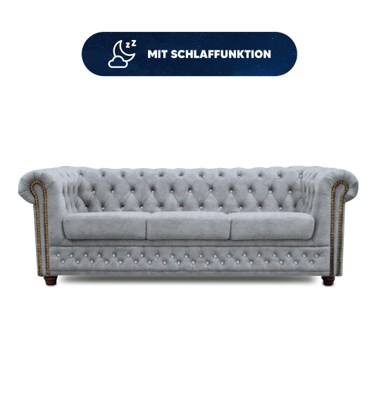 CAREGGI 3-Sitzer Sofa mit Schlaffunktion - Auswahlmöglichkeiten